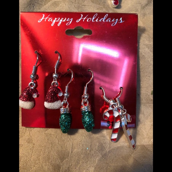 Christmas earrings 3 pair - Picture 1 of 1